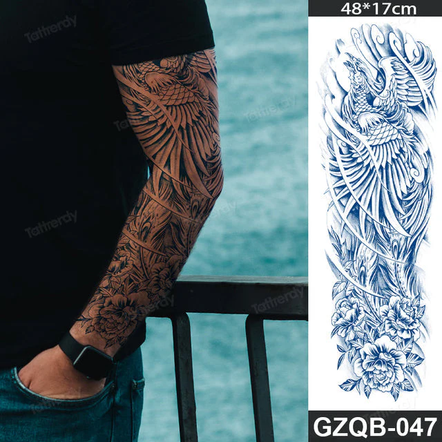 Life Meaning Full Sleeve Semi-Permanent Tattoo - Image 21