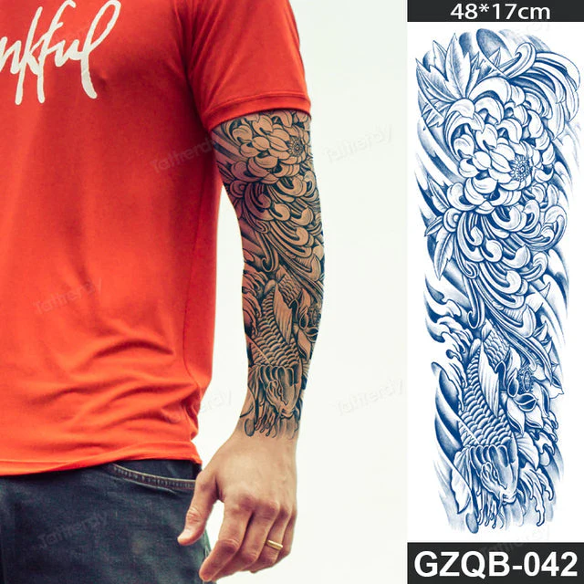 Life Meaning Full Sleeve Semi-Permanent Tattoo - Image 27