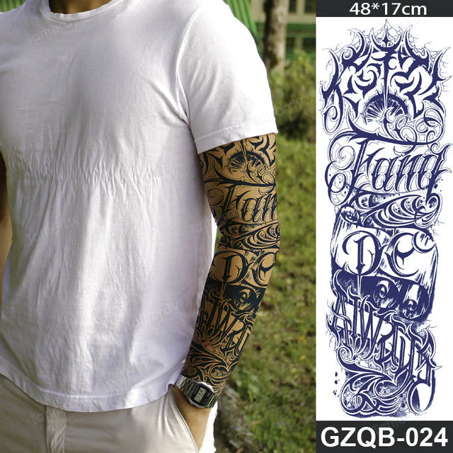 Life Meaning Full Sleeve Semi-Permanent Tattoo - Image 3