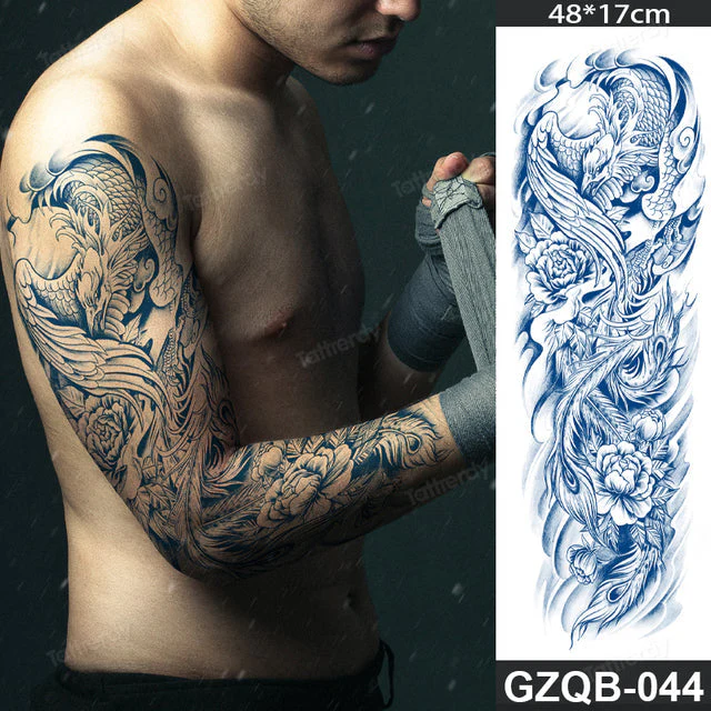 Life Meaning Full Sleeve Semi-Permanent Tattoo - Image 33