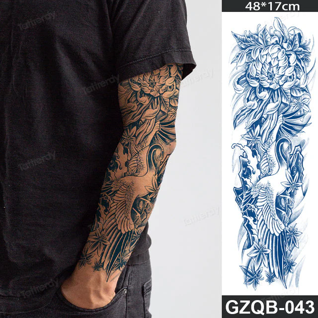 Life Meaning Full Sleeve Semi-Permanent Tattoo - Image 7