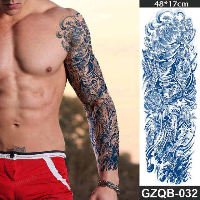 Life Meaning Full Sleeve Semi-Permanent Tattoo - Image 8