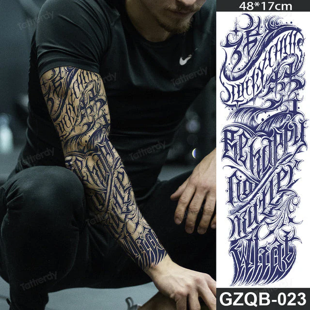 Life Meaning Full Sleeve Semi-Permanent Tattoo - Image 9