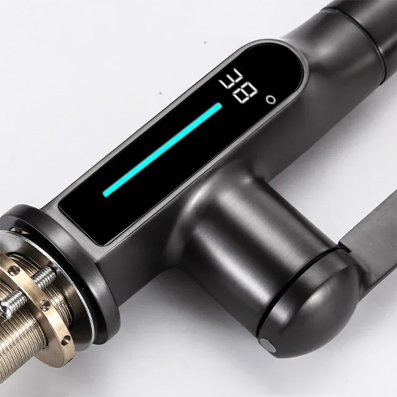 Liftable Digital Temperature Display Waterfall Basin Faucet - Image 6