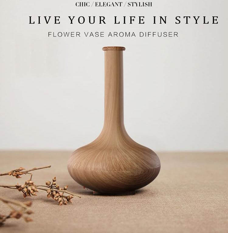 Light Wood 160ml Ultrasonic Mist Maker Air Humidifier - Image 2