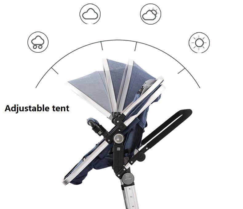 Lightweight Japanese Style Twin Baby Stroller - Image 6