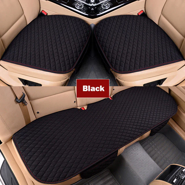 Linen Fabric Four Seasons Breathable Car Seat Cover - Image 9