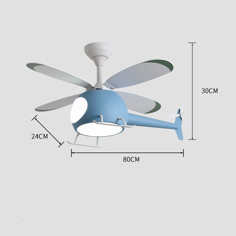 Little Helicopter Dream RC Fan Ceiling Lamp - Image 2