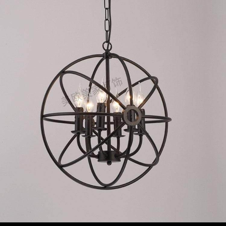 Loft Circular Globe Ball Iron Bird Cage Hanging Light Lamps - Image 6