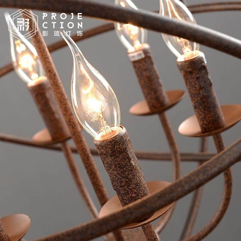 Loft Circular Globe Ball Iron Bird Cage Hanging Light Lamps - Image 9