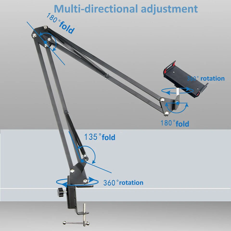 Long Arm Heavy-Duty Desk Mount Tablet Holder - Image 4