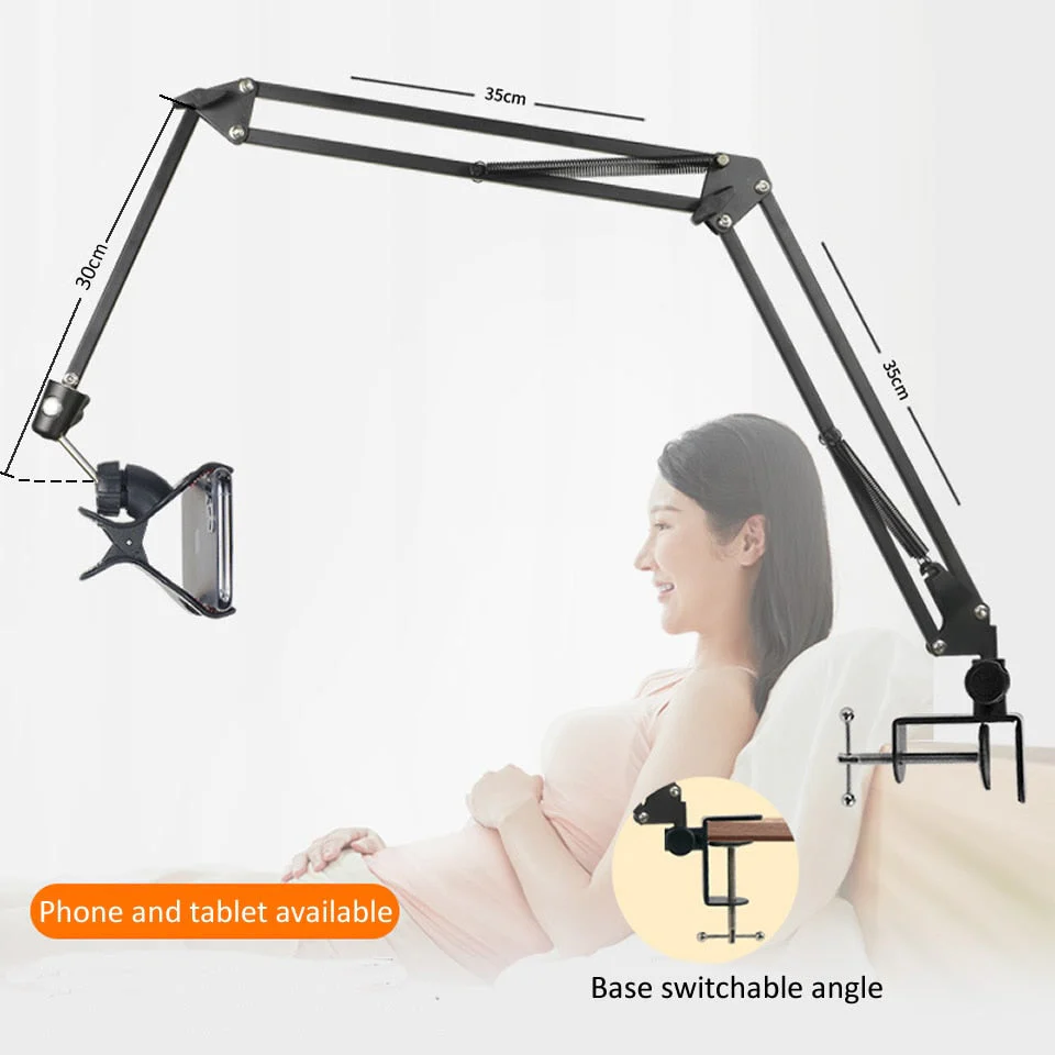 Long Arm Heavy-Duty Desk Mount Tablet Holder - Image 5