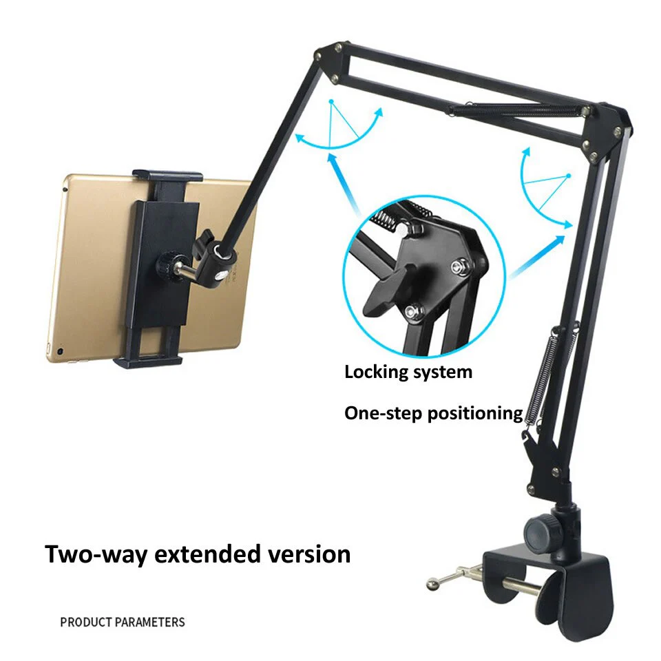 Long Arm Heavy-Duty Desk Mount Tablet Holder - Image 6