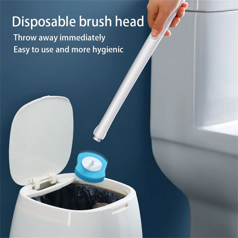 Long Handle Disposable Toilet Brush Set - Image 6
