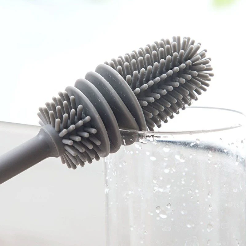 Long Handle Silicone Easy Glass Cleaning Brush - Image 2