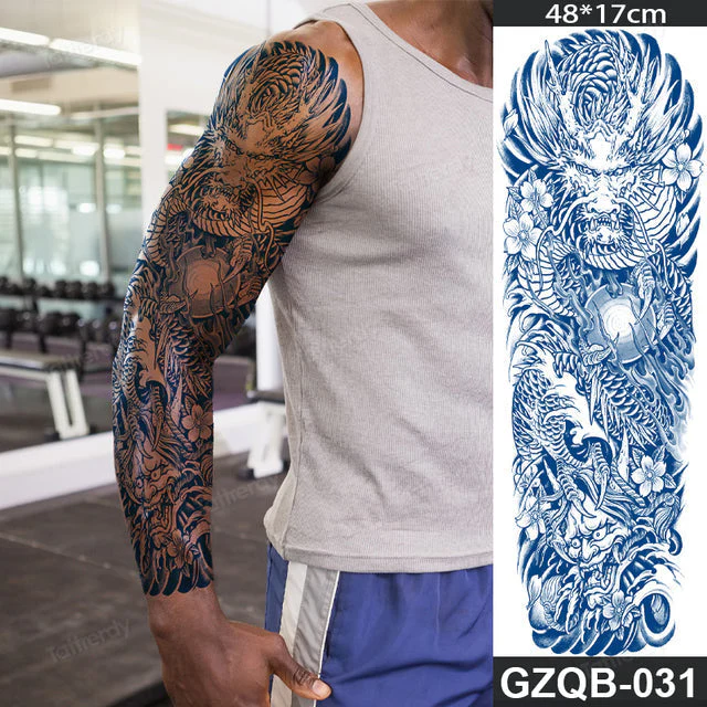 Long Lasting Full Arm Sleeve Tattoo Sticker - Image 20
