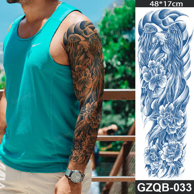 Long Lasting Full Arm Sleeve Tattoo Sticker - Image 23