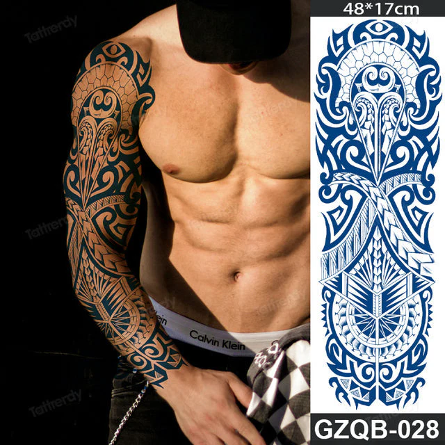 Long Lasting Full Arm Sleeve Tattoo Sticker - Image 4
