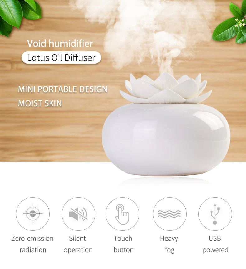 Lotus Ceramic Simplicity Aroma Humidifier - Image 3