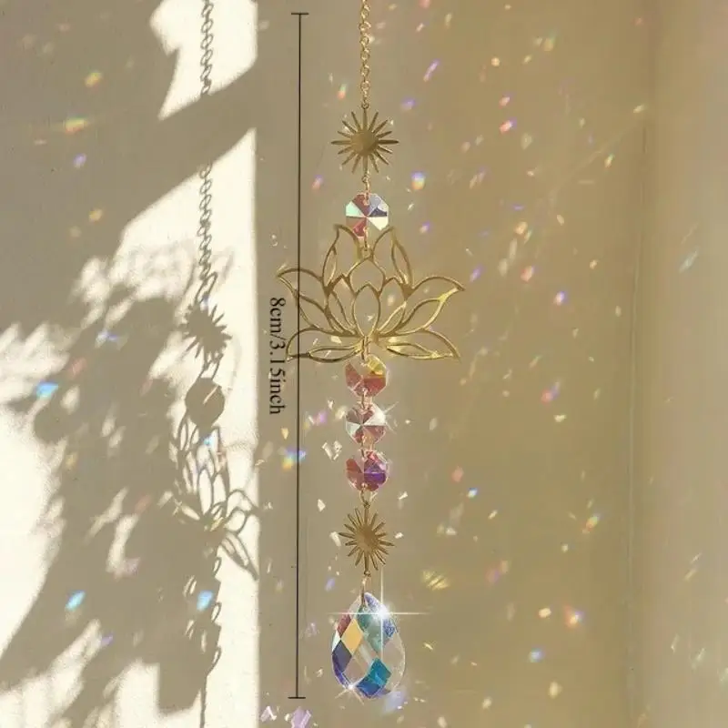 Lotus Crystal Sun Catcher Rainbow Prism - Image 6