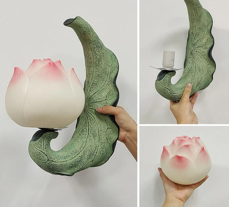Lotus Flower Retro Wall Lamp - Image 2