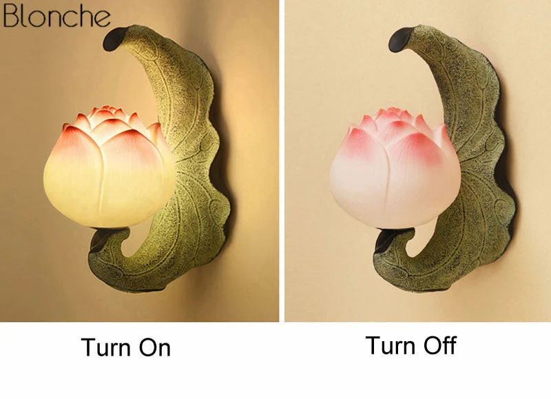 Lotus Flower Retro Wall Lamp - Image 3