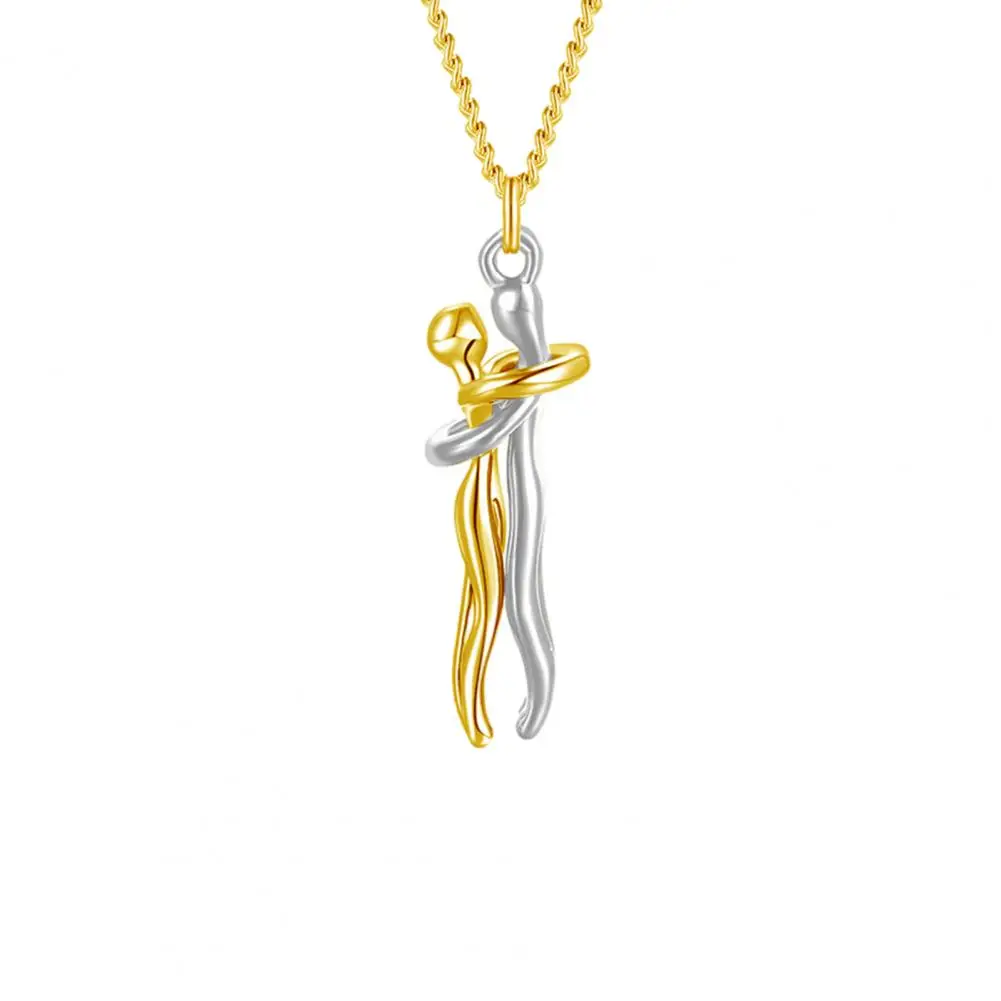 Love Forever Hug Cute Couple Necklace - Image 11