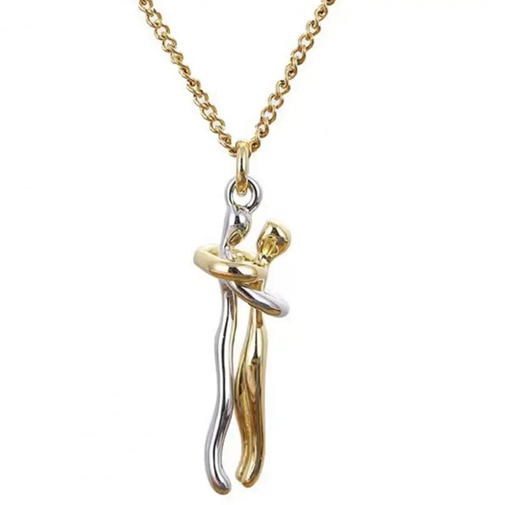 Love Forever Hug Cute Couple Necklace - Image 12