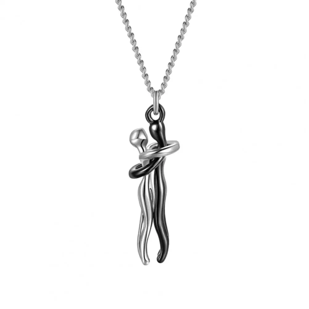 Love Forever Hug Cute Couple Necklace - Image 14