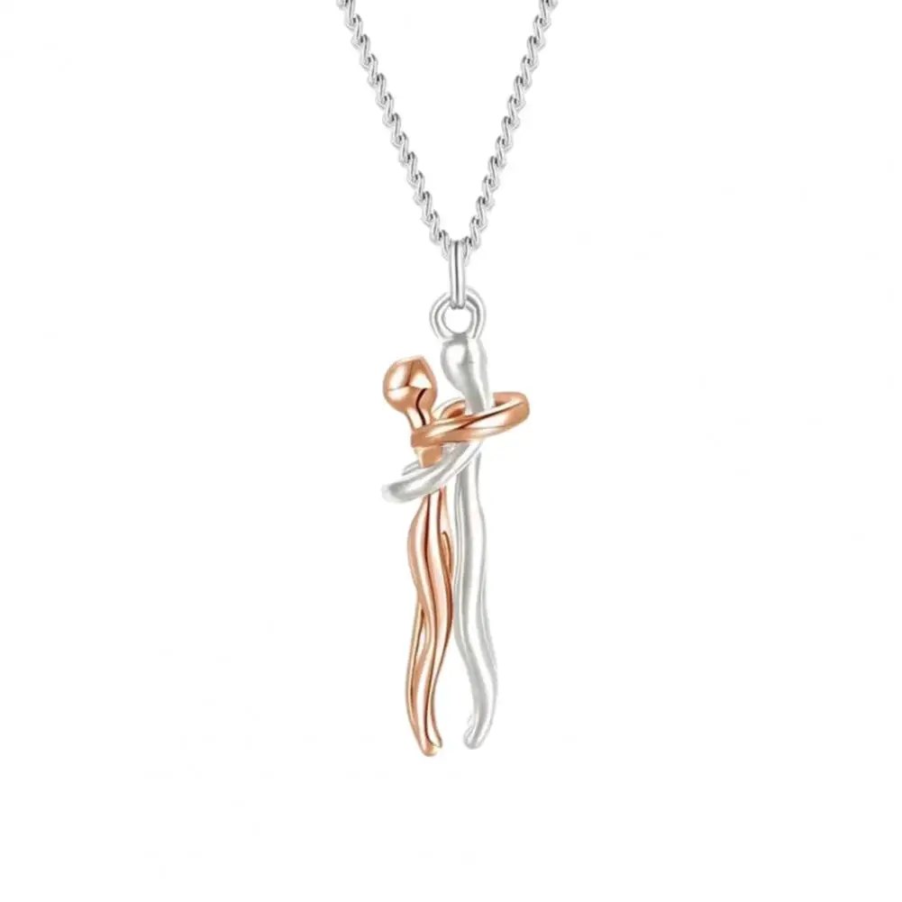 Love Forever Hug Cute Couple Necklace - Image 15