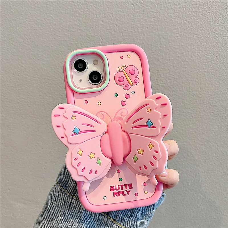 Lovely 3D Folded Butterfly Shockproof iPhone Case - Image 6