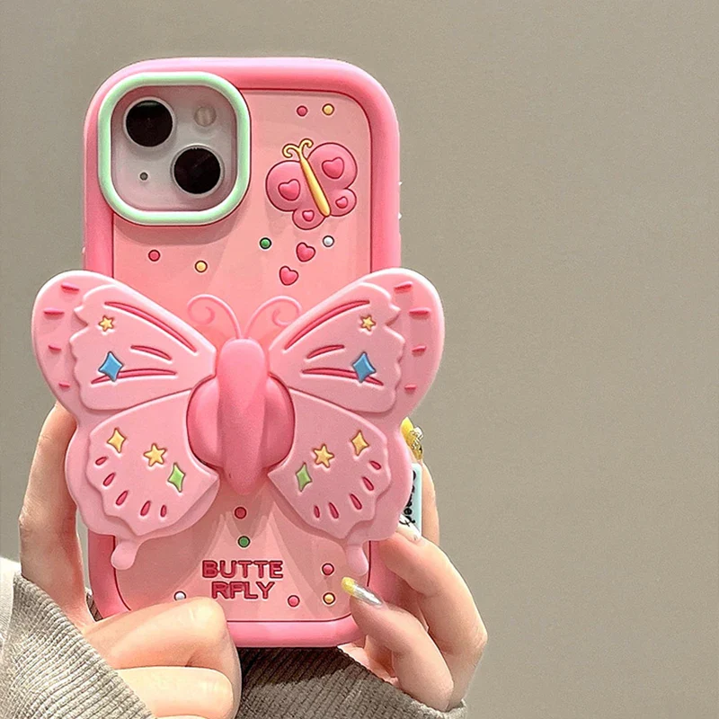 Lovely 3D Folded Butterfly Shockproof iPhone Case - Image 7