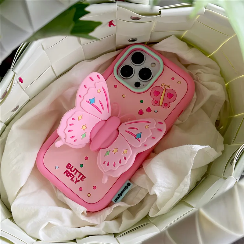 Lovely 3D Folded Butterfly Shockproof iPhone Case - Image 9
