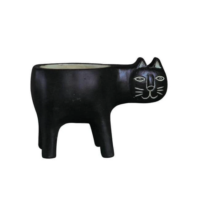 Lovely Ceramic Cat Plant Vase - Image 10