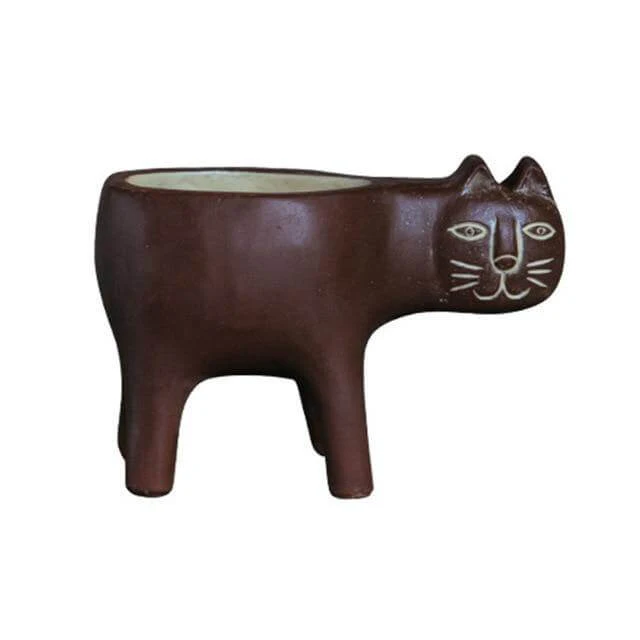 Lovely Ceramic Cat Plant Vase - Image 13