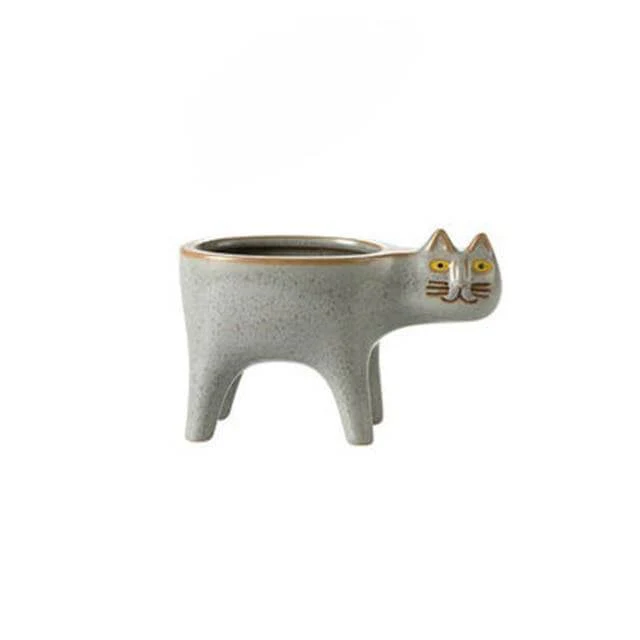 Lovely Ceramic Cat Plant Vase - Image 17