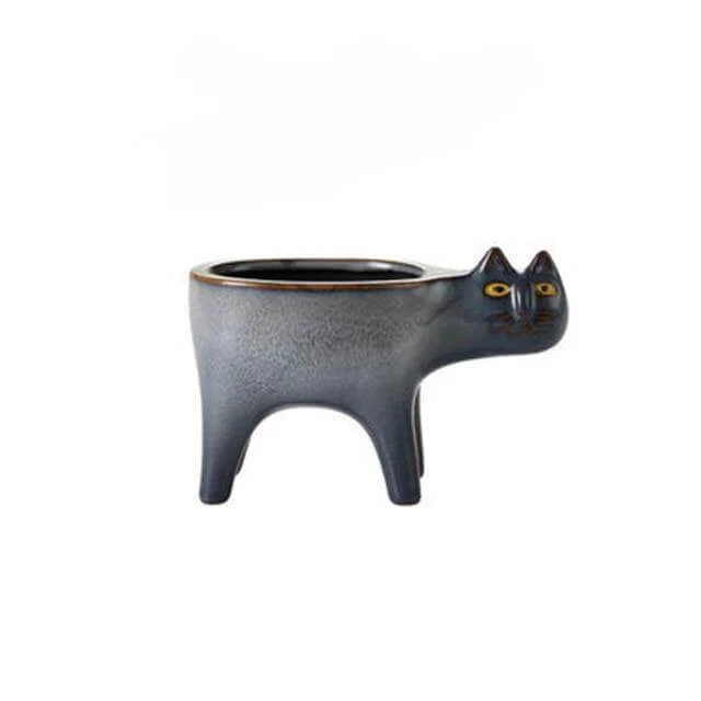 Lovely Ceramic Cat Plant Vase - Image 7