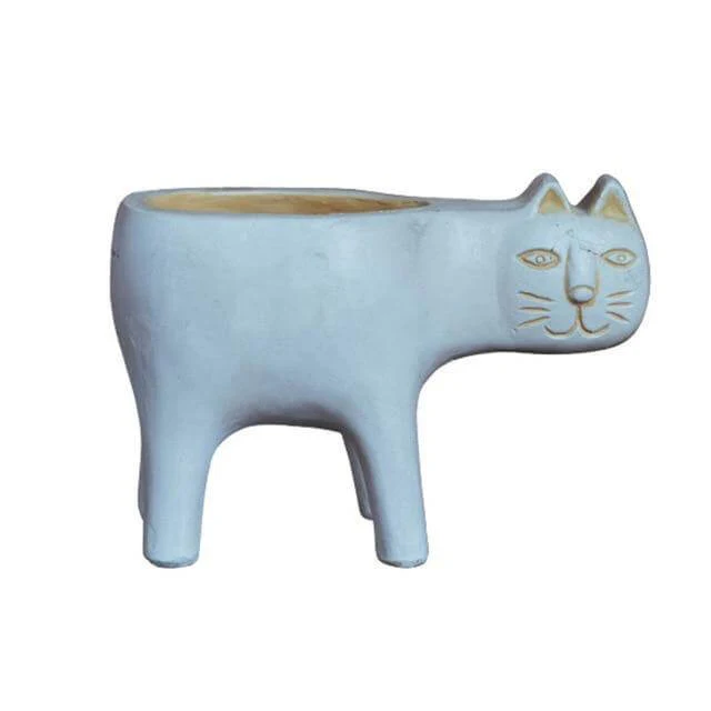 Lovely Ceramic Cat Plant Vase - Image 8
