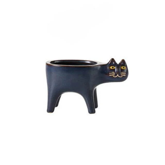 Lovely Ceramic Cat Plant Vase - Image 9