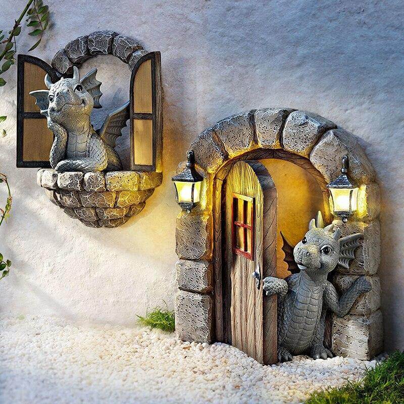Lovely Courtyard Dragon Wall Sculpture - Image 4