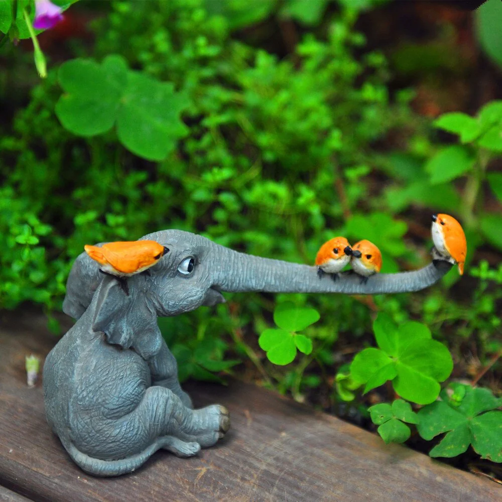 Lucky Elephant Fairy Garden Ornament - Image 2