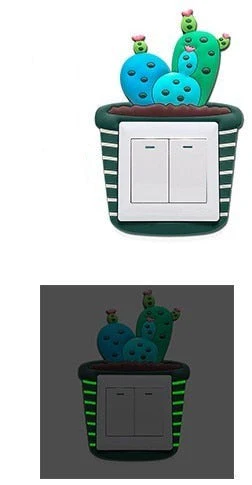 Luminous Cactus Socket Cover Sticker - Image 11