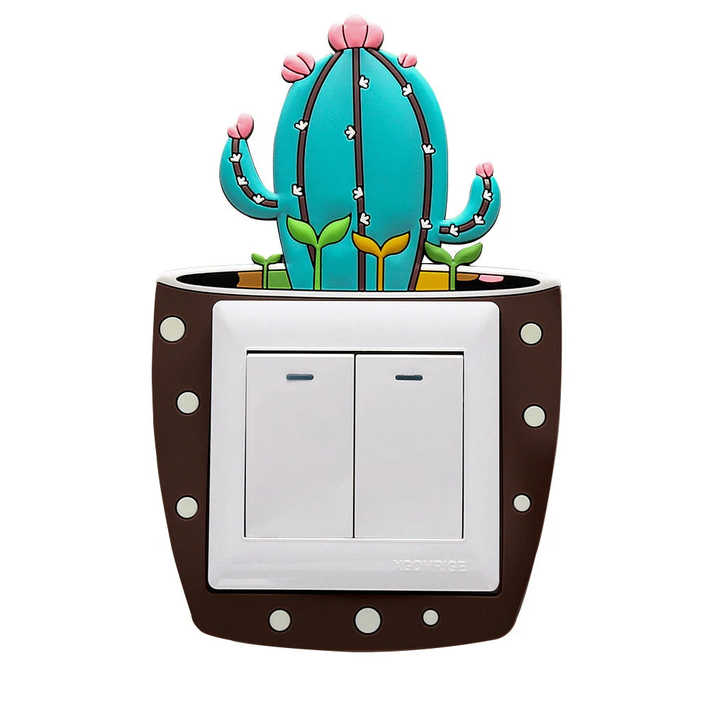Luminous Cactus Socket Cover Sticker - Image 2