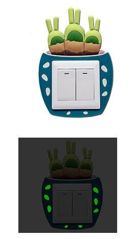 Luminous Cactus Socket Cover Sticker - Image 7
