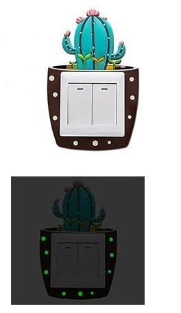Luminous Cactus Socket Cover Sticker - Image 8