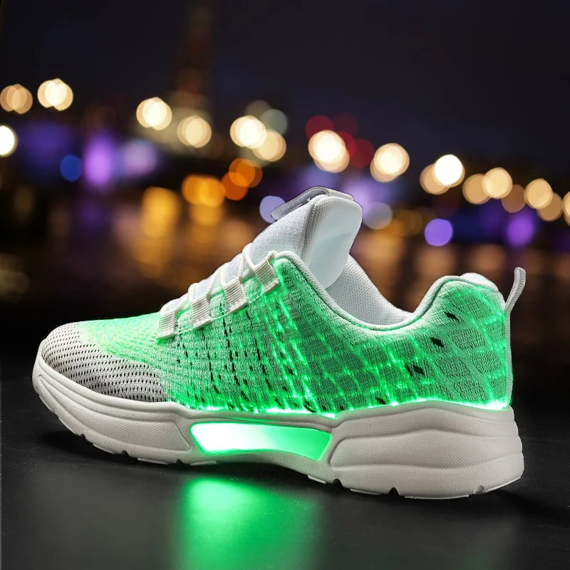 Luminous Comfortable Rechargeable Fiber Optic Sneakers - Image 4
