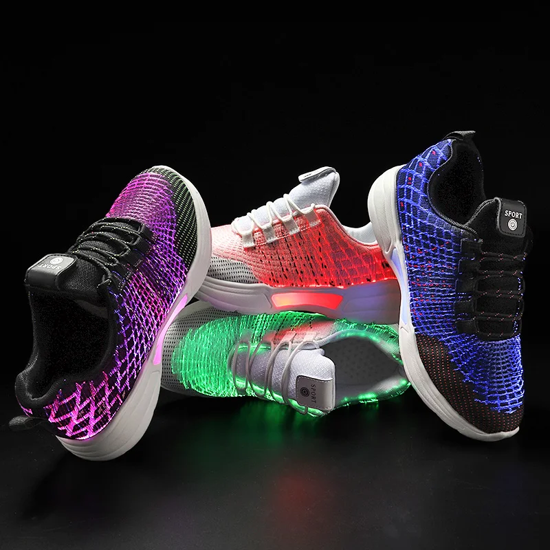 Luminous Comfortable Rechargeable Fiber Optic Sneakers - Image 5