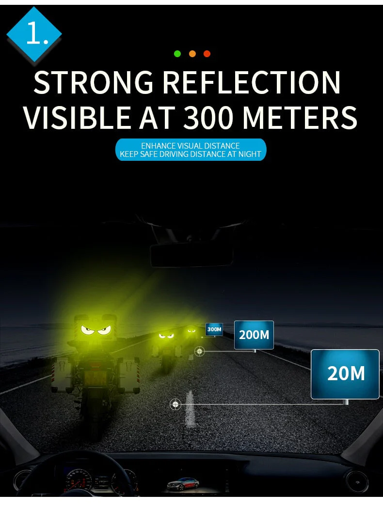 Luminous Eyes Reflective Car Stickers - Image 3