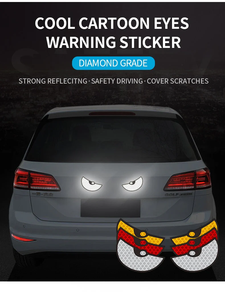 Luminous Eyes Reflective Car Stickers - Image 5