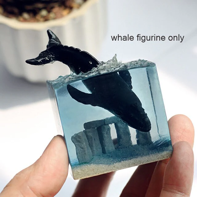 Luminous Ocean Whale Modern Resin Figurine - Image 5